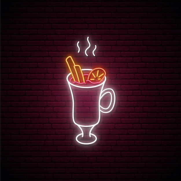 Neon mulled wine sign