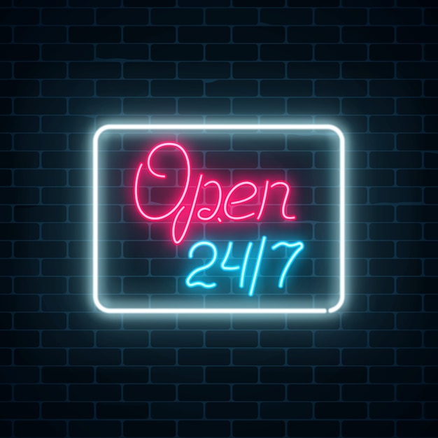 Neon open bord