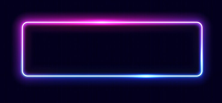 Vector neon rechthoekig frame gloeiende omtrek vormen vector abstracte achtergrond illustratie
