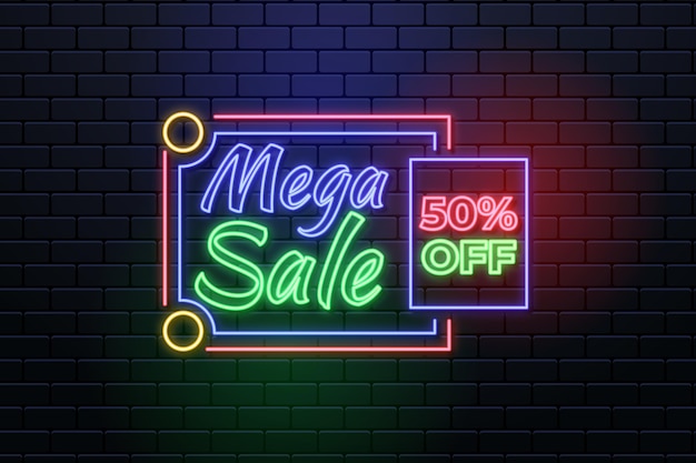 Neon sale sign design