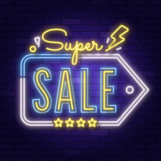 Neon sale sign design