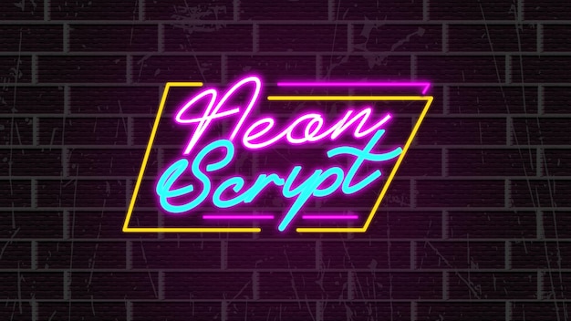 Neon Script Lettering Neon Sign Style