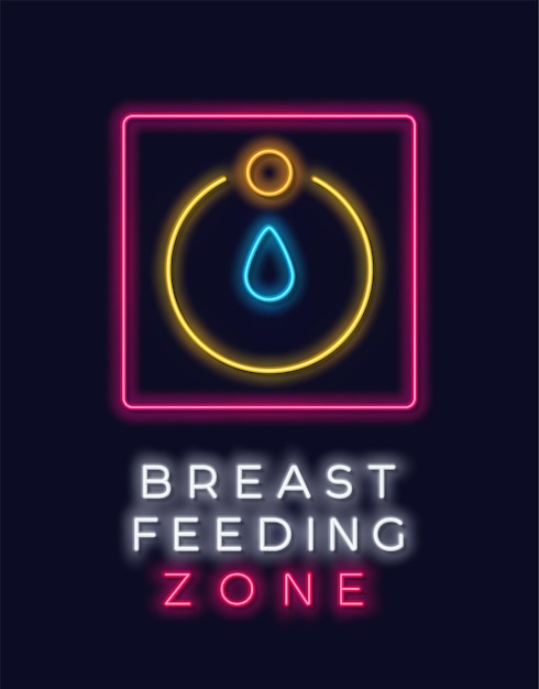 Neon sign for breastfeeding zone