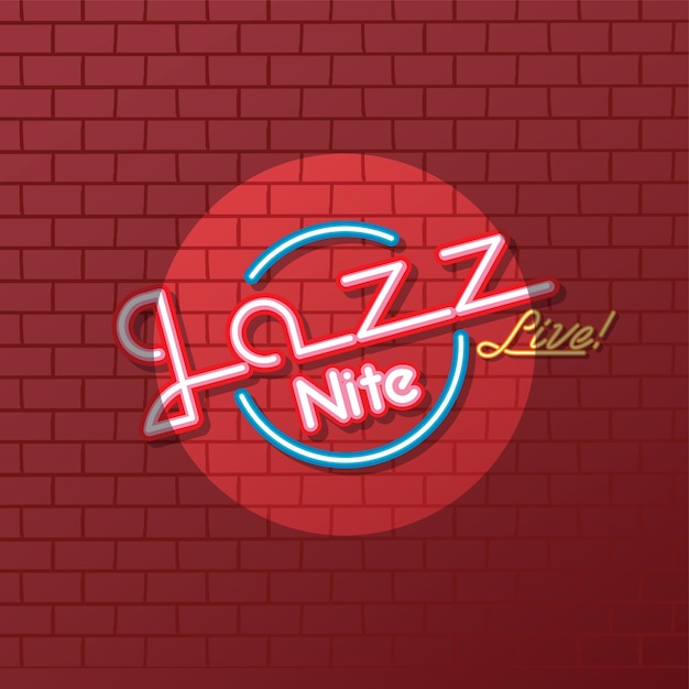 неоновый знак джазовой ночи