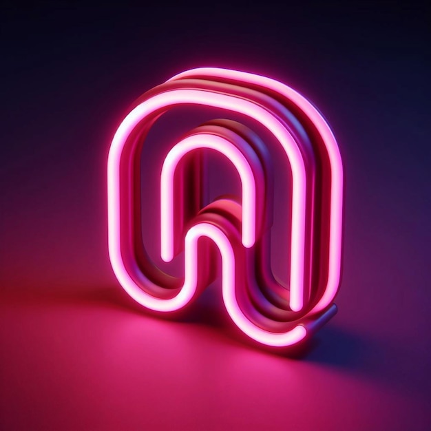 a neon sign that says a letter a