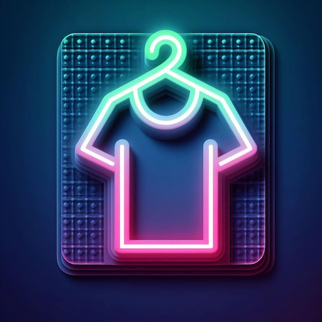 a neon sign that says shirt and shirt on it