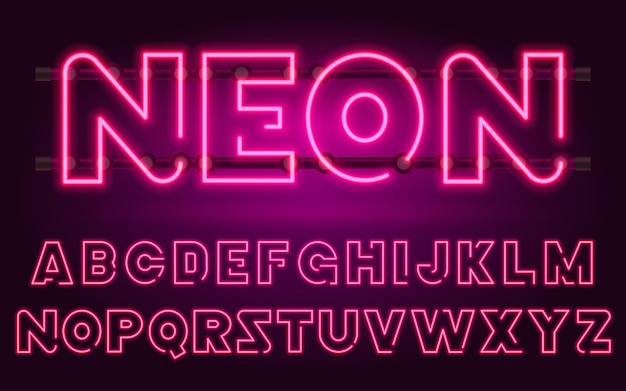 Vettore un'insegna al neon con su scritto 