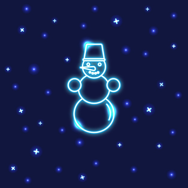 Neon sneeuwpop icoon