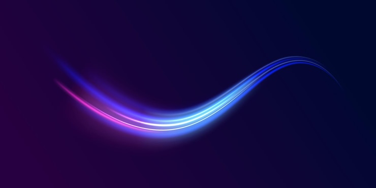Vector neon stripes in the form of drill turns and swirl speed of light concept background