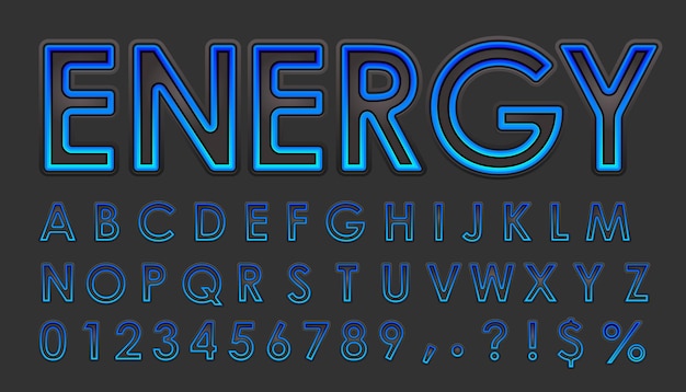 NEON style font