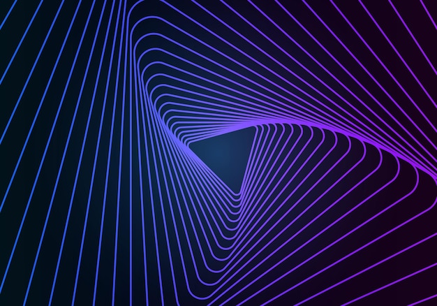 Neon swirling symbol Illusion effect spiral background