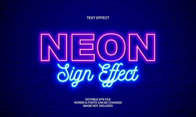 Vector neon teksteffect