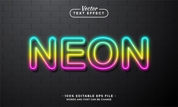 Vector neon teksteffect