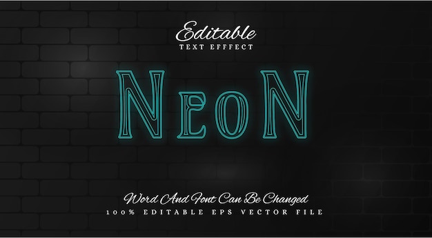 Текстовый эффект neon