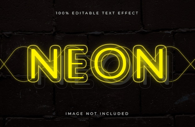 Vector neon text effect