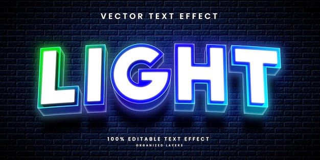 Neon text effect