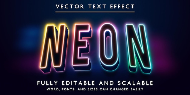 Neon text effect