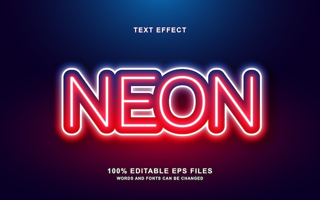 Neon text style effect