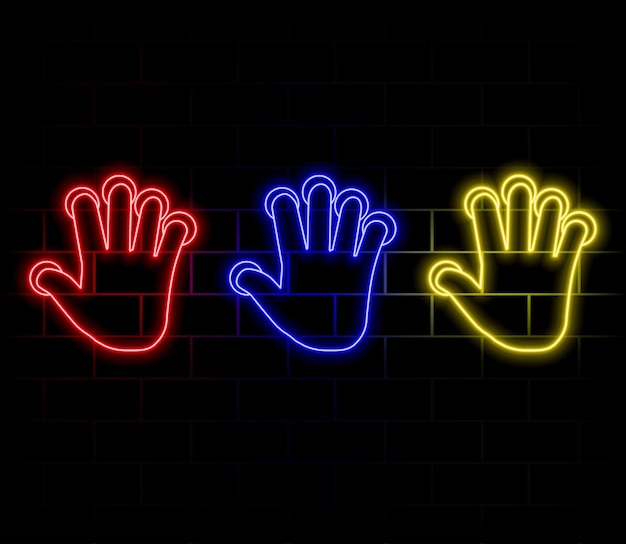 neon touch icon Minimale universele thema set elementen Eenvoudige icoon voor websites webontwerp mobiele app