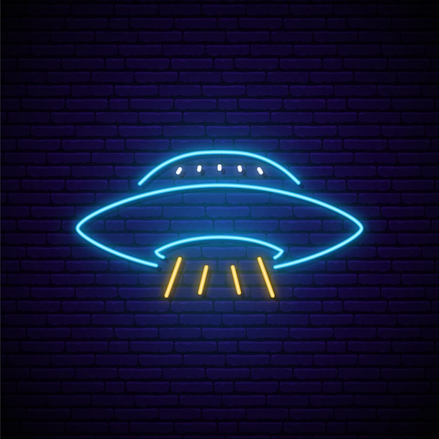 Neon ufo sign.