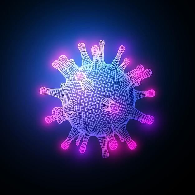 Vettore virus neon