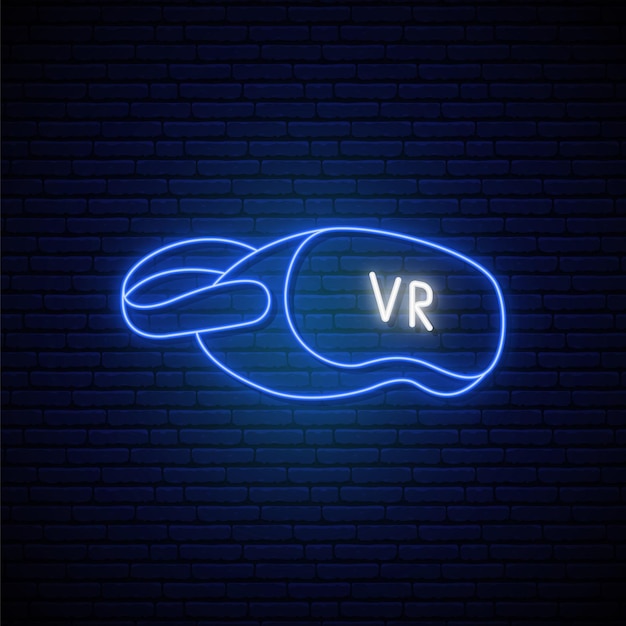 네온 VR 안경 아이콘