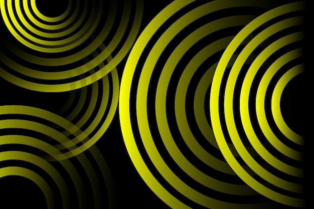 Neon yellow circle on black background