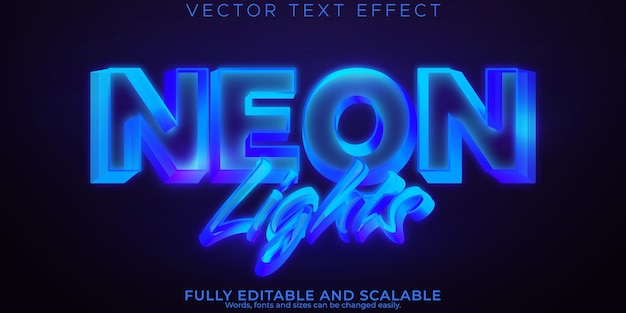 Neonlicht teksteffect bewerkbare gamer en digitale tekststijl