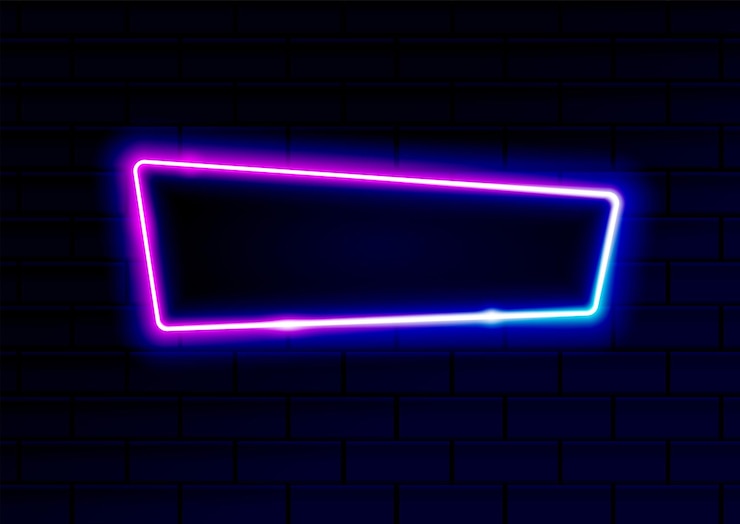 Vector neonrand of frame