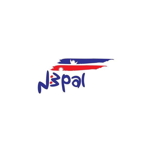 Disegno del logo della bandiera astratta del nepal