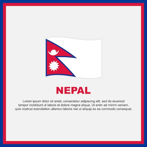 Modello di disegno dello sfondo della bandiera del nepal banner del giorno dell'indipendenza del nepal banner dei social media post nepal
