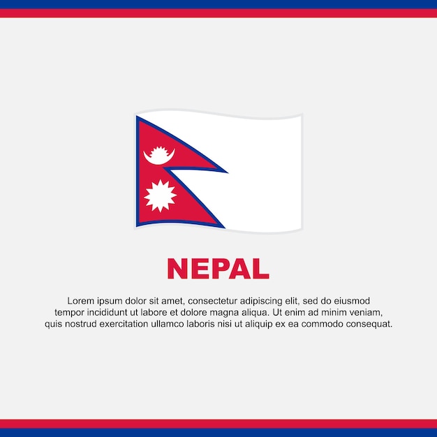 네팔 국기 배경 디자인 템플릿 네팔 독립 기념일 배너 소셜 미디어 포스트 네팔 디자인