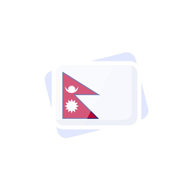 Nepal flag icon and illustration