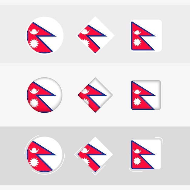 ネパール国旗のアイコンは,ネパールの国旗のベクトルを設定します.