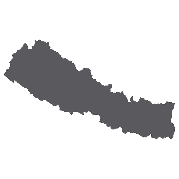 Vector nepal map map of nepal in grey color