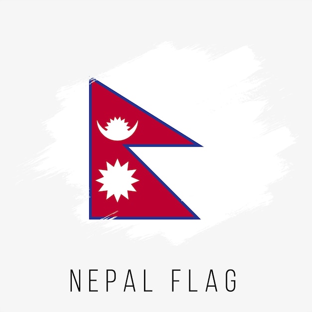 Nepal Vector Flag. Nepal Flag for Independence Day. Grunge Nepal Flag. Nepal Flag with Grunge