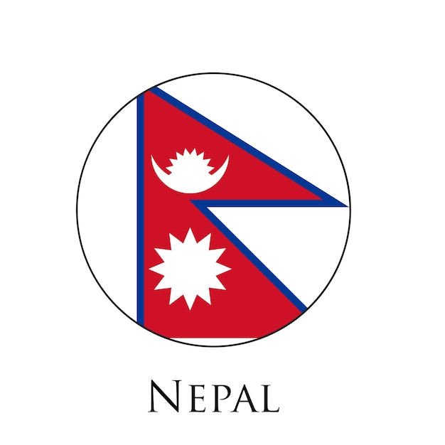 Vector nepal vector flag