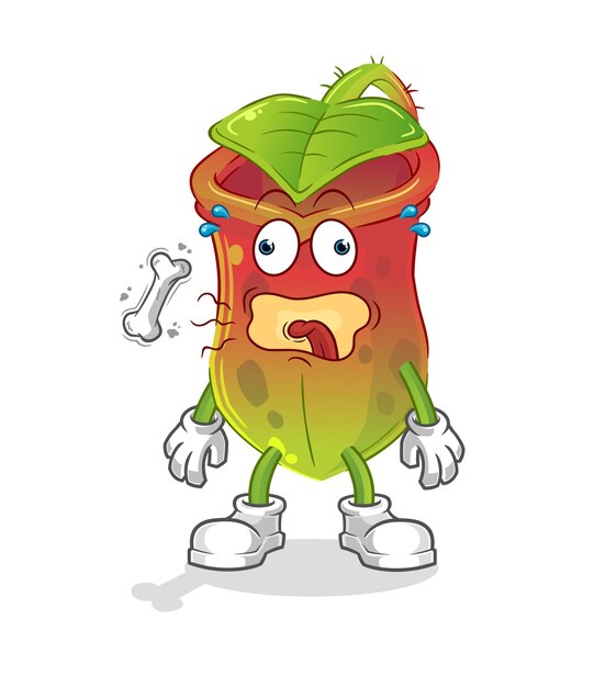 Nepenthes boer mascotte. cartoon vector