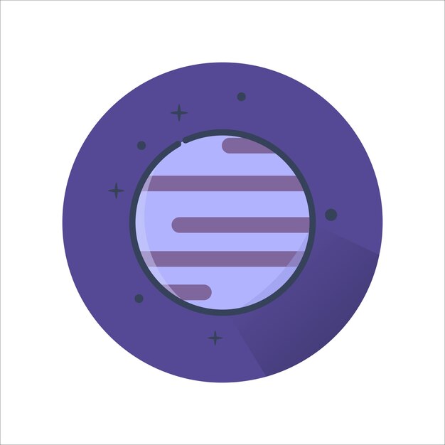 Vector neptune planet cartoon modern vector