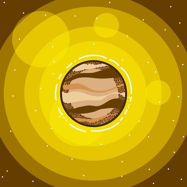 Neptunus milkyway planeet kleurrijke cartoon