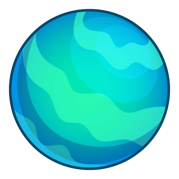 Vector neptunus planeet pictogram cartoon illustratie van neptunus planeet vector pictogram voor web