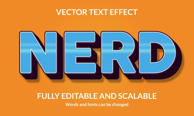 Nerd bewerkbaar 3d-tekststijleffect