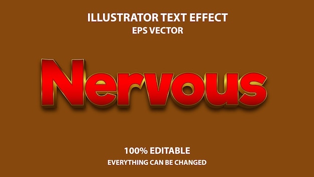 Nervous bewerkbaar tekst effect