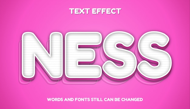 Ness modern editable text effect