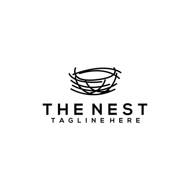 Nest logo design concept vector