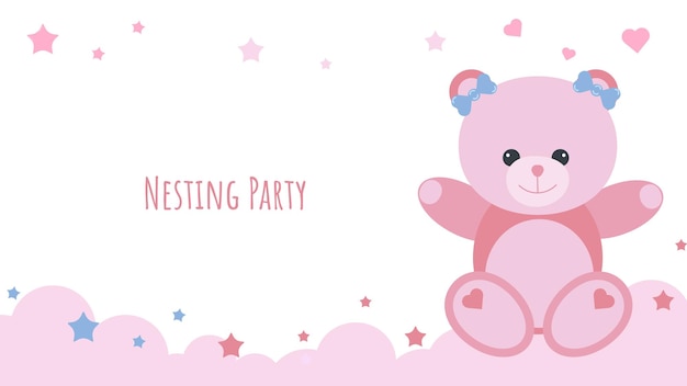 Nesting party banner eer van aanstaande ouders