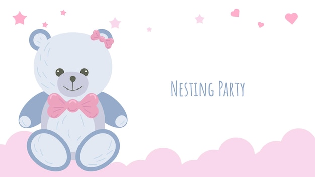 Nesting party banner eer van aanstaande ouders