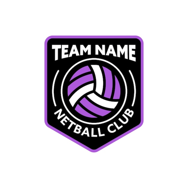 Netball logo with emblem style