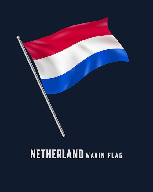 Netherland waving flag