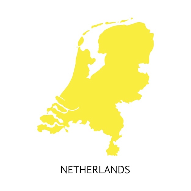 Netherlands country vector flat illustration map holland